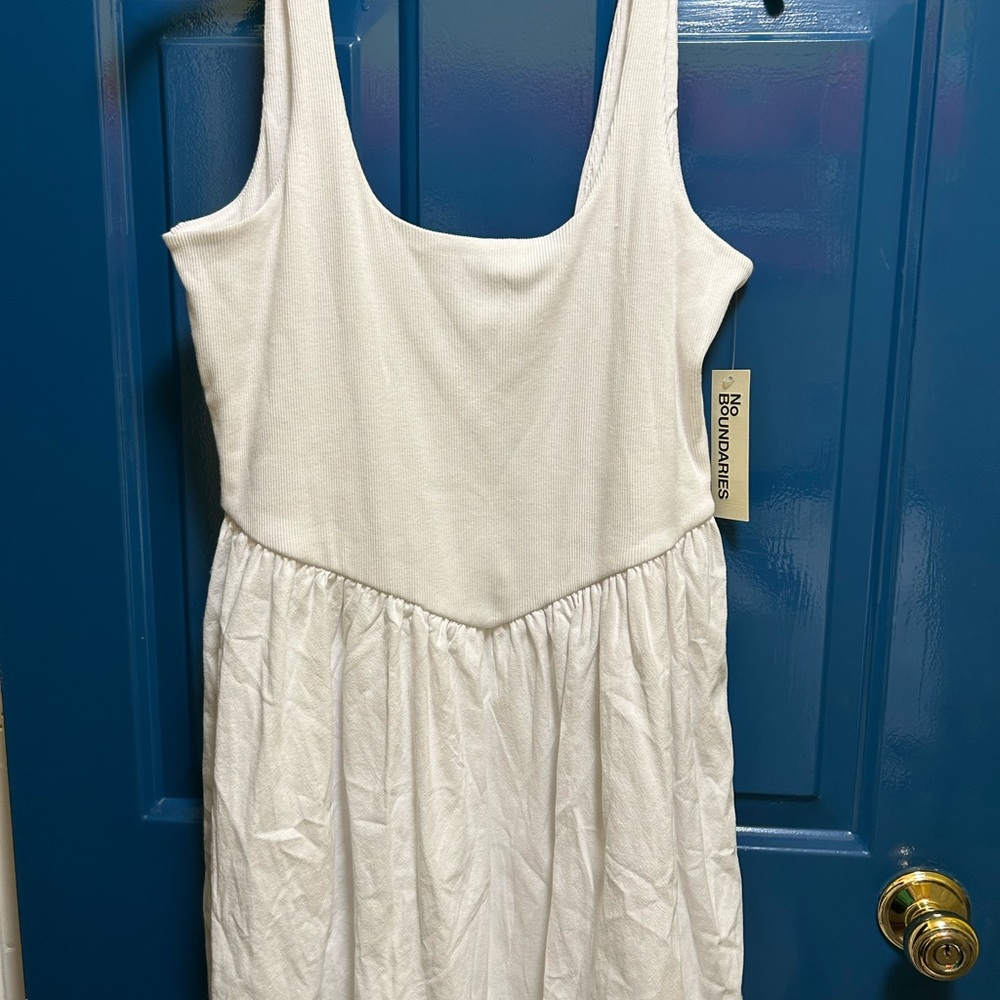 No Boundaries Ivory Sleeveless Dress